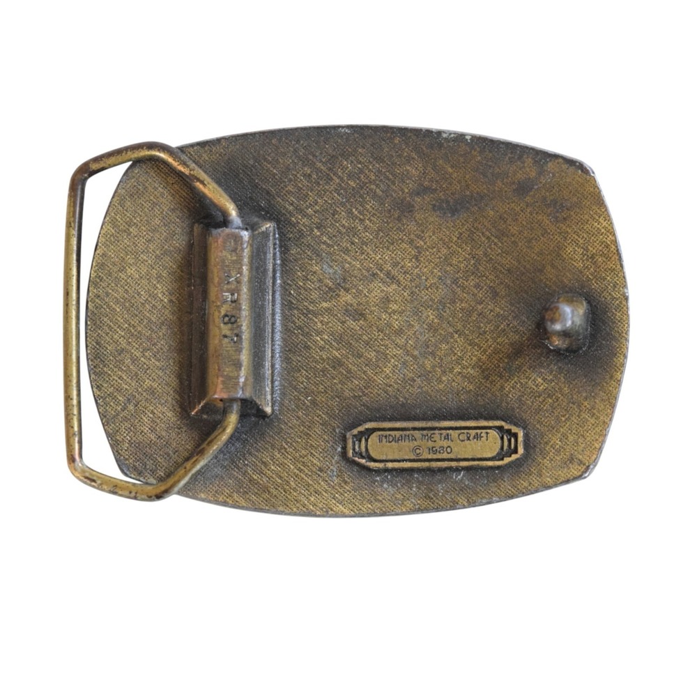 USMC Marine Corps 1980 Indiana Metal Craft Brass Belt Buckle Semper Fi - XR-87 - Picture 3 of 6